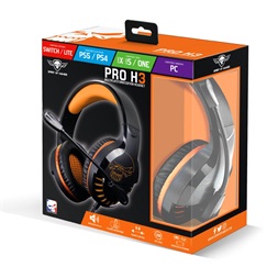 Spirit of Gamer PRO-H3 narancssárga-fekete gamer headset