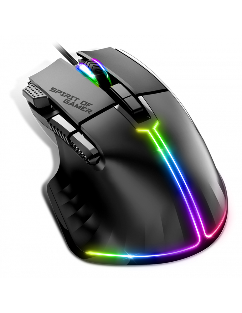 Spirit of Gamer PRO-M5 RGB fekete vezetékes gamer egér