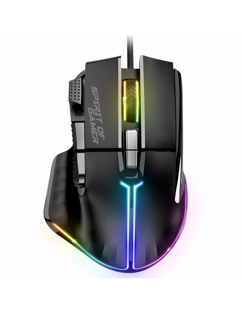 Spirit of Gamer PRO-M5 RGB fekete vezetékes gamer egér