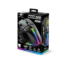 Spirit of Gamer PRO-M5 RGB fekete vezetékes gamer egér