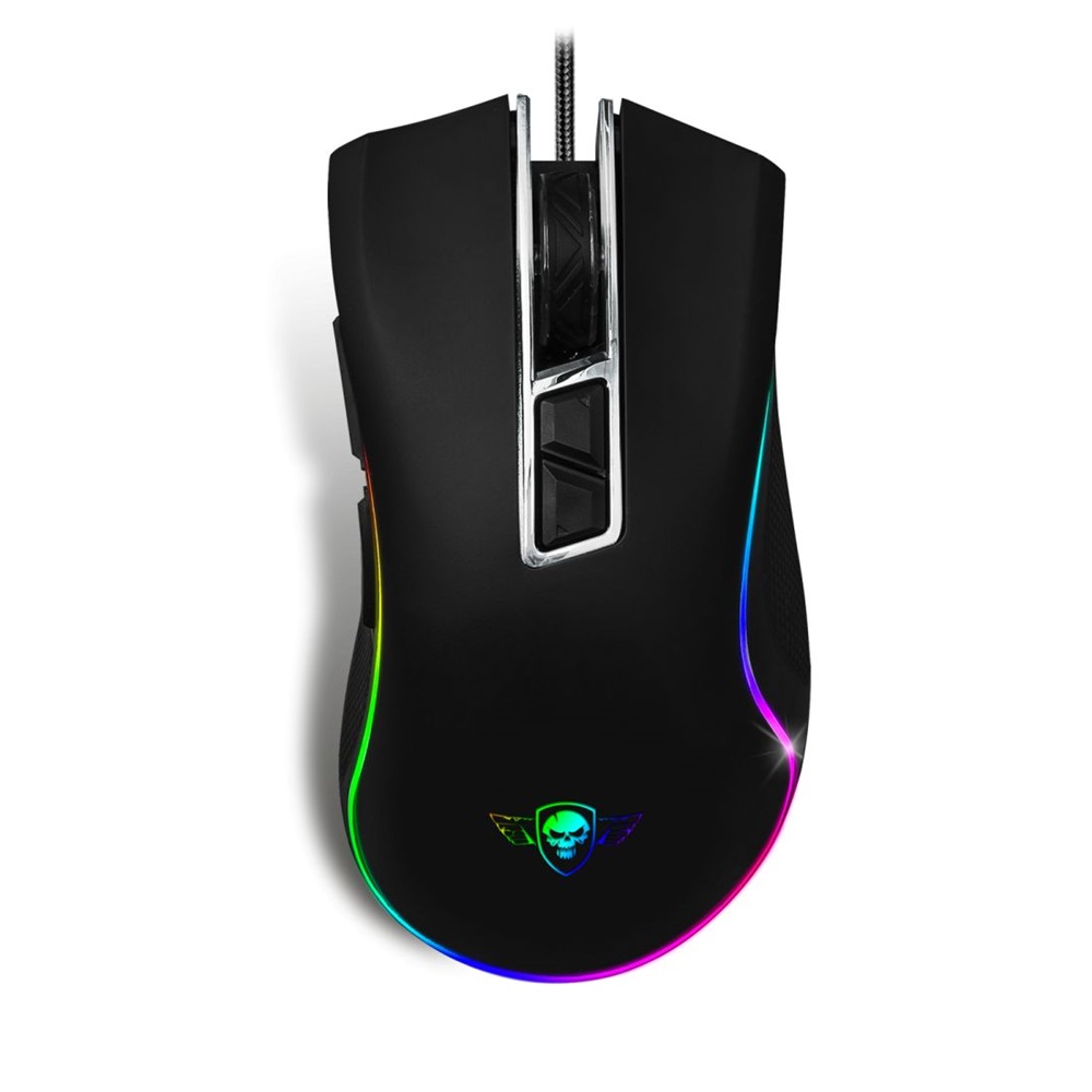 Spirit of Gamer PRO-M6 RGB 4800DPI fekete gamer egér