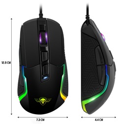 Spirit of Gamer PRO-M7 RGB 4800DPI fekete gamer egér