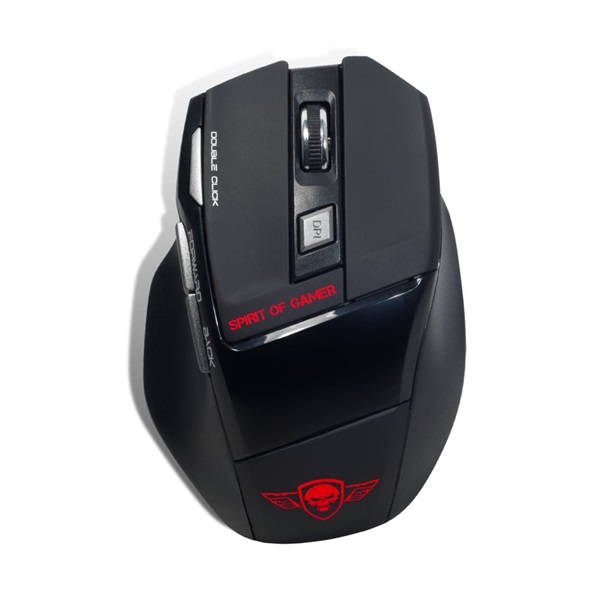 Spirit of Gamer PRO-M9 2000DPI vezeték nélküli fekete gamer egér
