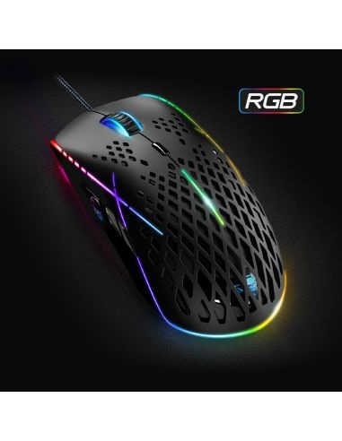 Spirit of Gamer S-XM100 RGB 12400DPI fekete gamer egér