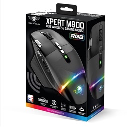 Spirit of Gamer XPERT-M800 10 000DPI vezeték nélküli fekete gamer egér