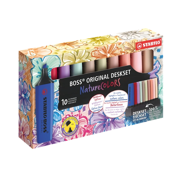 Stabilo BOSS ORIGINAL NatureCOLORS Wildflowers Edition 10 db-os szövegkiemelő készlet