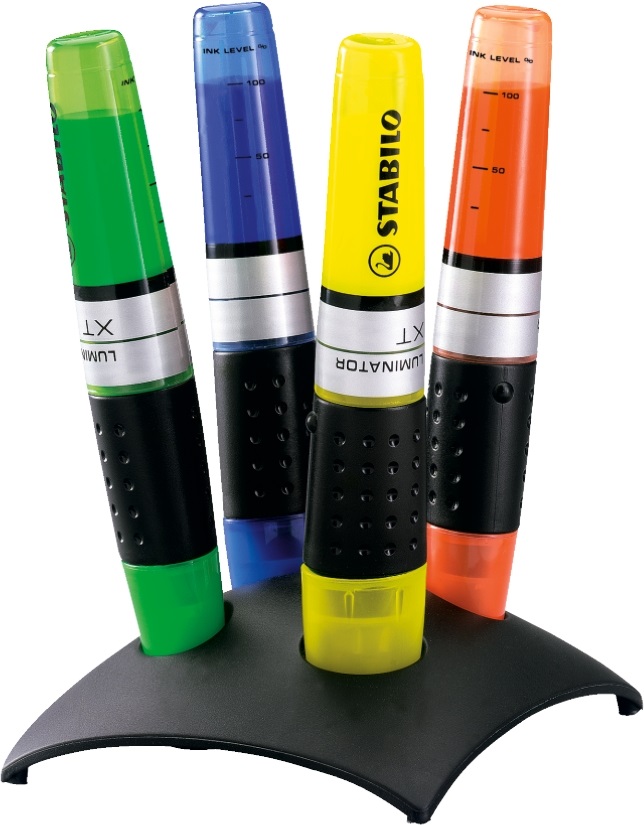 Stabilo LUMINATOR tartóval 4db-os szövegkiemelő