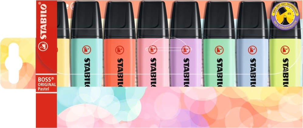 Stabilo BOSS ORIGINAL Pastel V2 8db-os vegyes színű szövegkiemelő