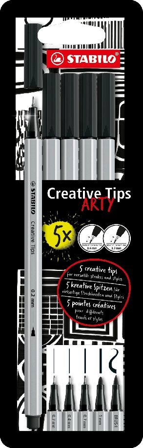 Stabilo Creative Tips ARTY BLACK 5 db-os filckészlet