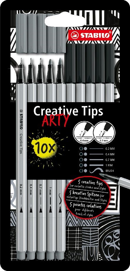 Stabilo Creative Tips ARTY SHADING 10 db-os filckészlet