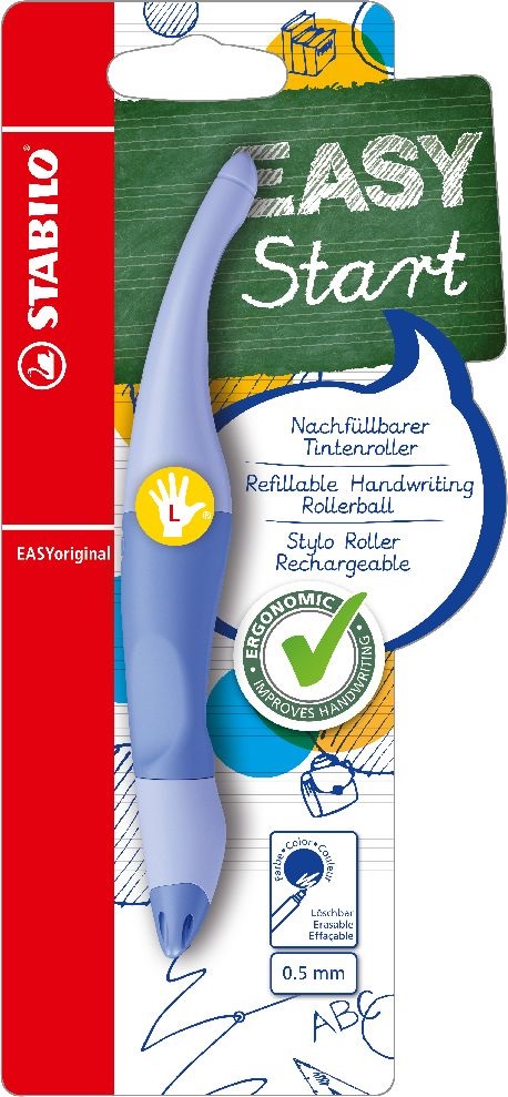 Stabilo EASYoriginal Pastel balkezes ködös kék bliszterben+refill rollerirón