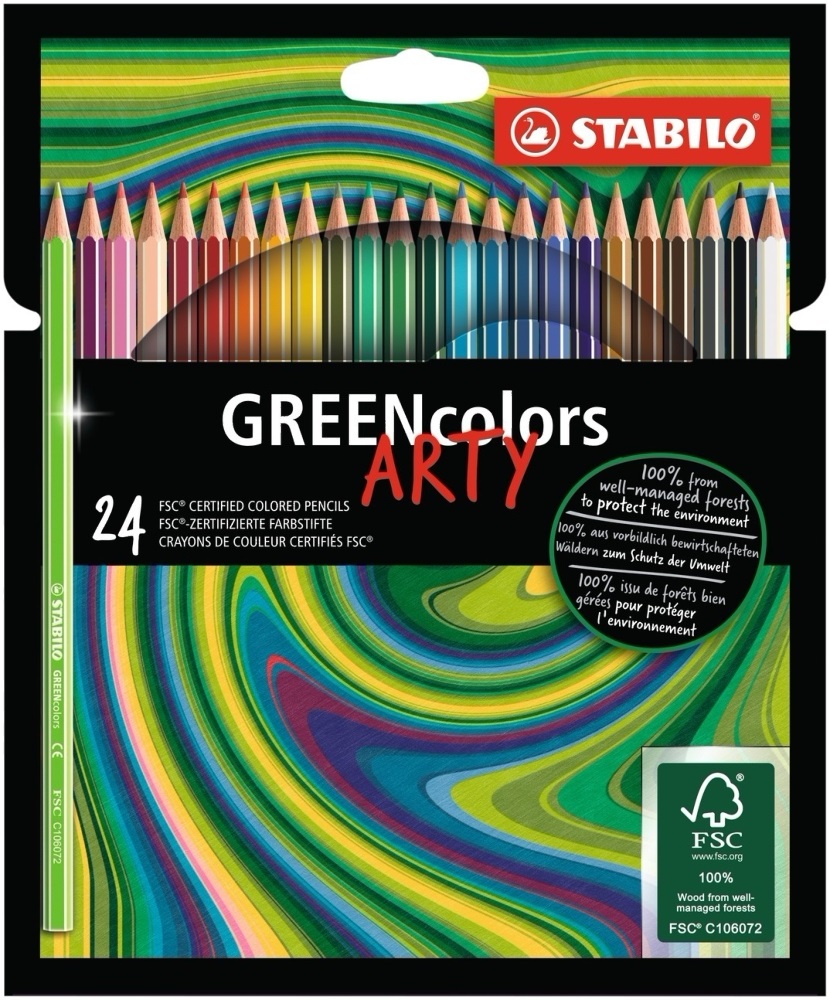 Stabilo Green colors Arty 24db-os színes ceruza készlet