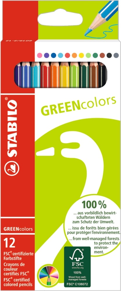 Stabilo Greencolors 12db-os színes ceruza készlet