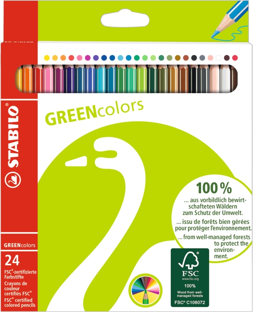 Stabilo Greencolors 24db-os színes ceruza készlet