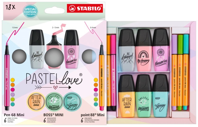 Stabilo MINI Pastellove 18 db-os készlet
