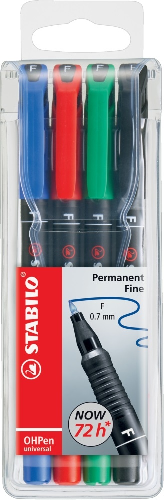 Stabilo OHPen 842 F 4db-os vegyes színű permanent marker készlet
