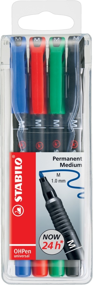 Stabilo OHPen 843 M 4db-os vegyes színű permanent marker készlet