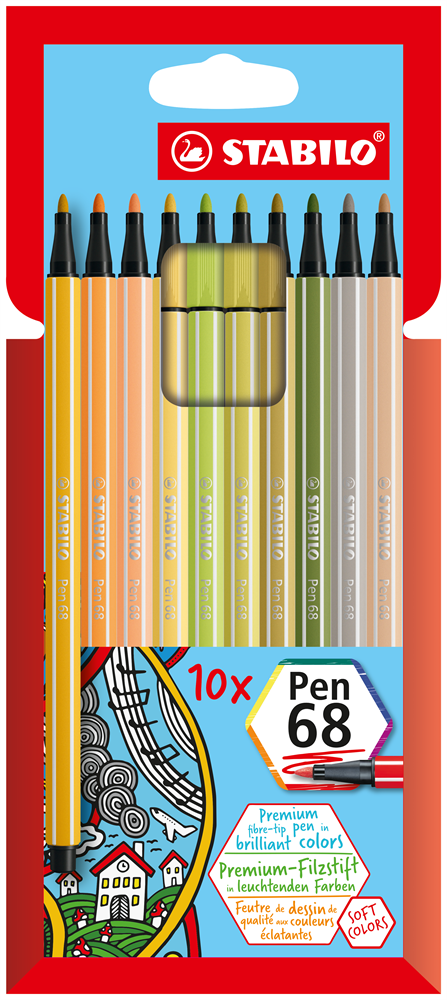 Stabilo Pen 68 10 db/csomag rostirón készlet