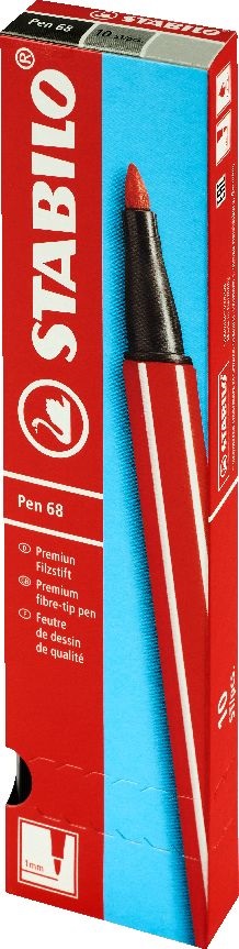 Stabilo Pen 68 10db/csomag fekete rostirón