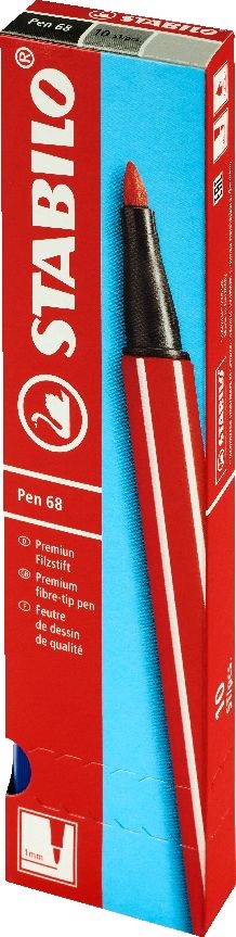 Stabilo Pen 68 10db/csomag kék rostirón