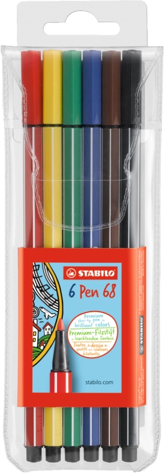 Stabilo Pen 68 6db-os vegyes színű rostirón készlet