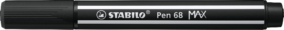 Stabilo Pen 68 MAX vágott hegyű fekete prémium rostirón