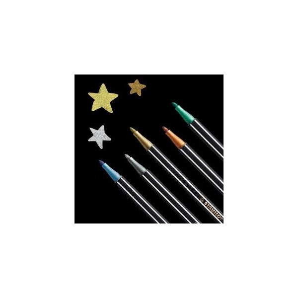 Stabilo Pen 68 Metallic fémdobozos 6 db-os rostirón készlet
