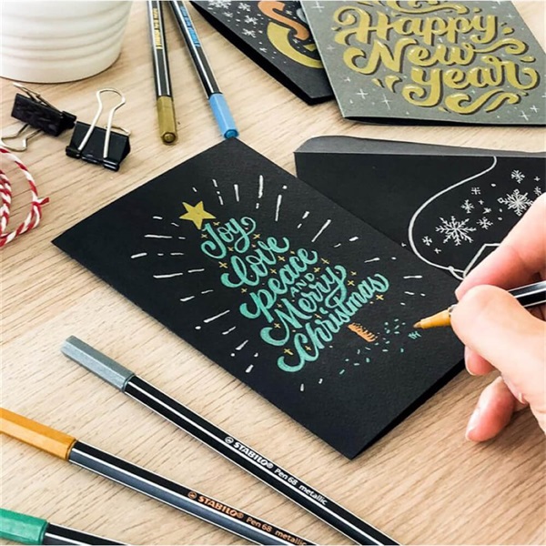 Stabilo Pen 68 Metallic fémdobozos 6 db-os rostirón készlet
