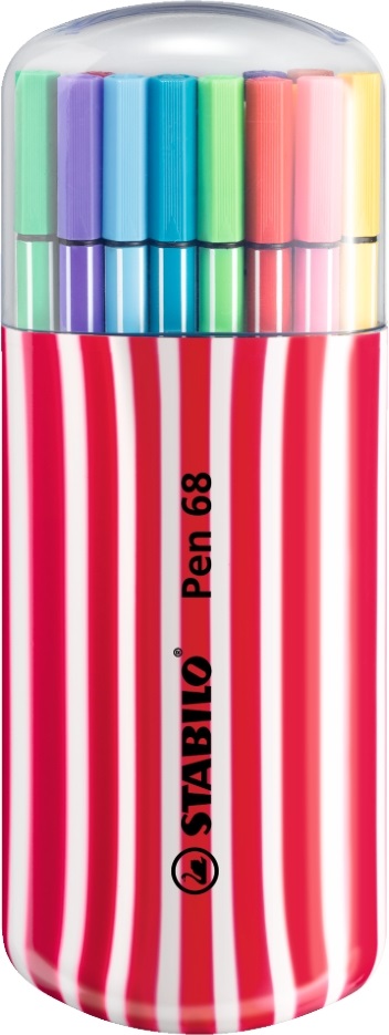 Stabilo Pen 68 Zebrui 20db-os piros filctoll készlet