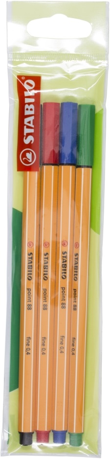 Stabilo Point 88 4db-os vegyes színű tűfilc készlet
