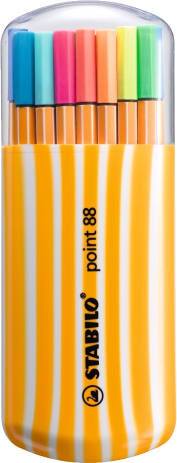 Stabilo Point 88 Zebrui neon 15+5db-os vegyes színű tűfilc készlet