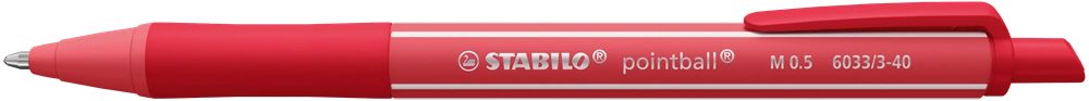 Stabilo Pointball Colorful nyomógombos rozsdavörös testű piros golyóstoll