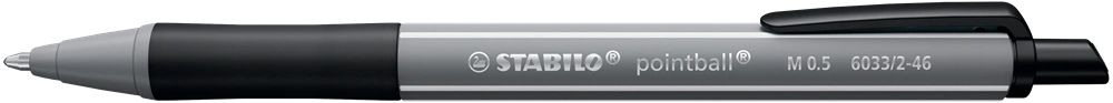 Stabilo Pointball Colorful nyomógombos sötétszürke testű fekete golyóstoll
