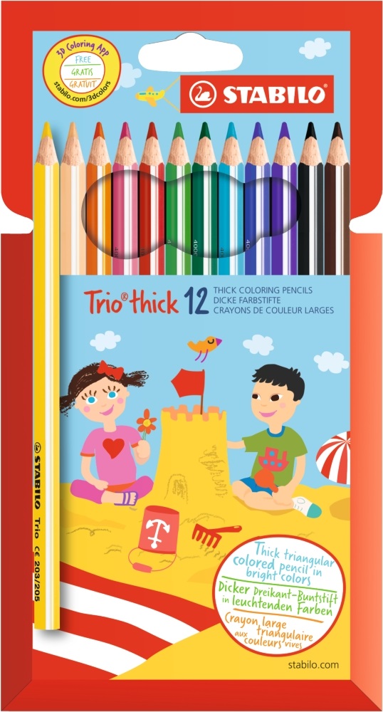 Stabilo Trio thick vastag 12db-os színes ceruza készlet