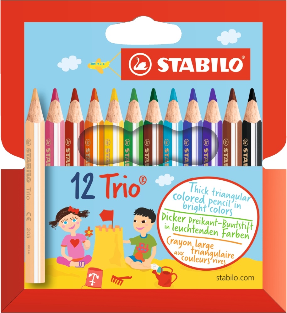 Stabilo Trio vastag rövid 12db-os színes ceruza készlet