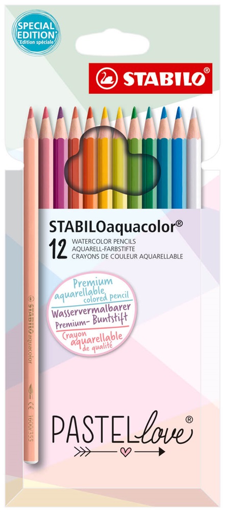 Stabilo aquacolor Pastellove 12 db-os színes ceruza készlet
