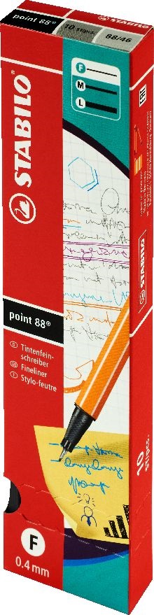 Stabilo point 88 10db/csomag fekete tűfilc