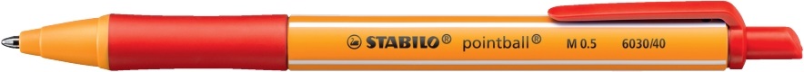 Stabilo pointball nyomógombos piros golyóstoll