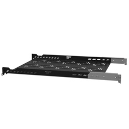 Stalflex B-RSA19-1U-550B 19" 1U 550mm mély 4 ponton rögzíthető fekete fix tálca (Újszerű)