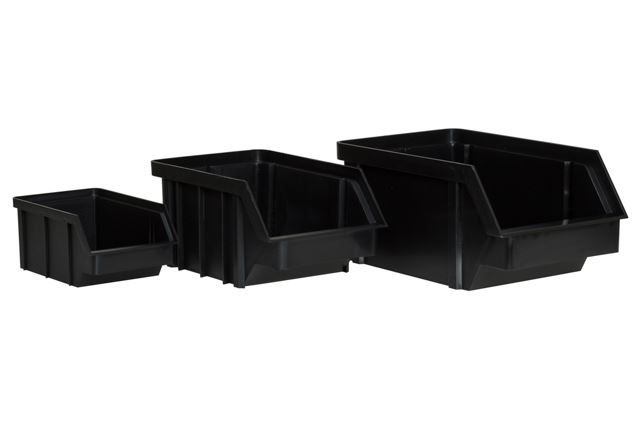 Stalflex BIN-L-BCK fekete színű nagy méretű tárolódoboz