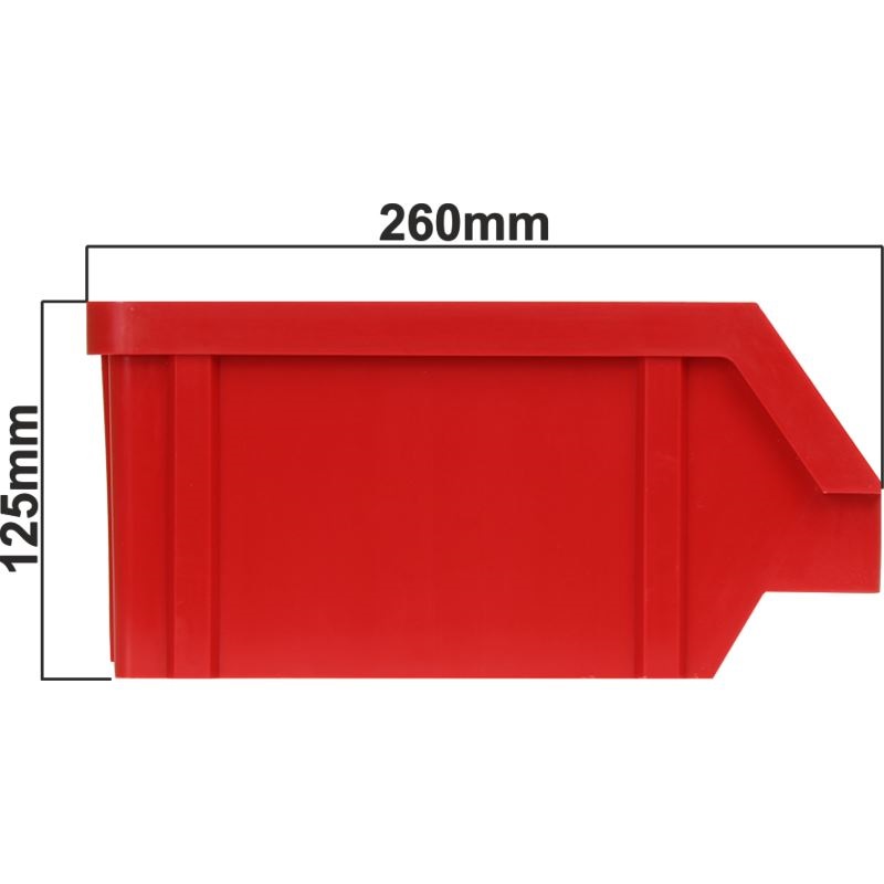 Stalflex BIN-L-R piros színű nagy méretű tárolódoboz