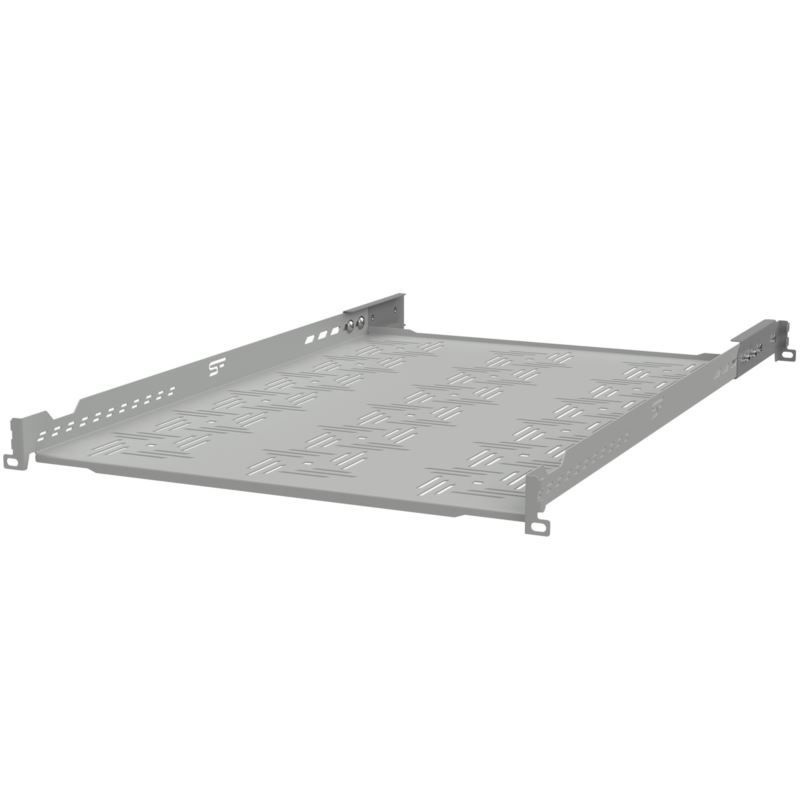 Stalflex B-RSA19-1U-650G 19" 1U 650mm mély 4 ponton rögzíthető szürke fix tálca