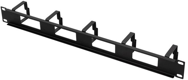 Stalflex CO19-1U-TB-B 19" 1U hátsó lyukas gyűrűs fekete kábelrendező