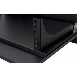 Stalflex CR19-2U-130-B 19" 2U 130mm mély fekete fém ajtós fali rack szekrény