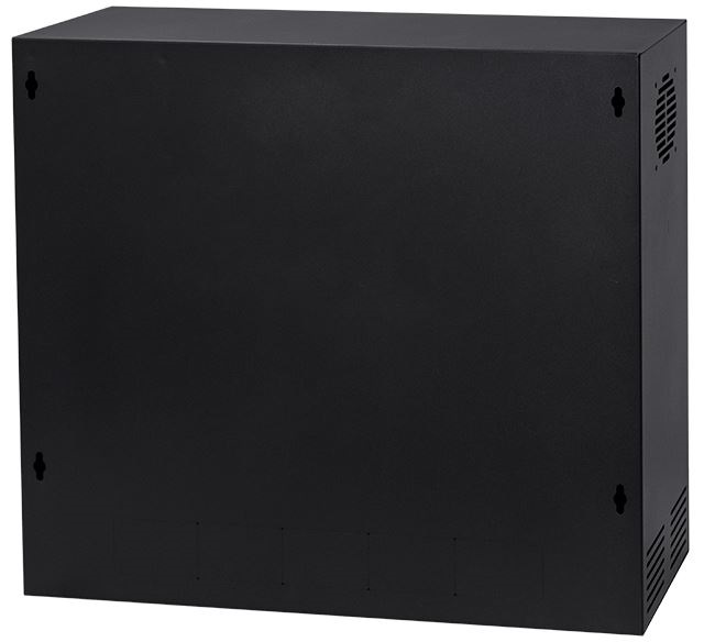 Stalflex CR19-3U-180-B 19" 3U 180mm mély fekete fém ajtós fali rack szekrény