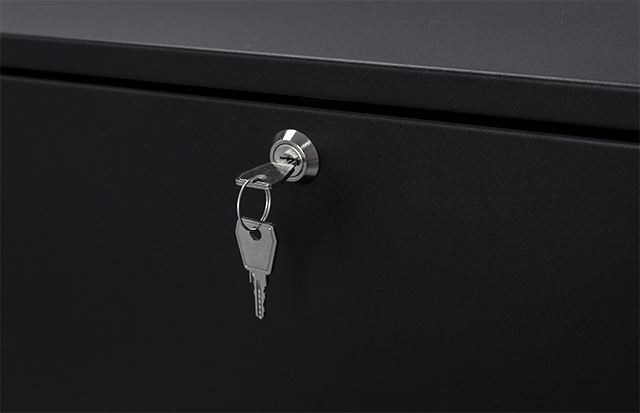 Stalflex CR19-3U-180-B 19" 3U 180mm mély fekete fém ajtós fali rack szekrény