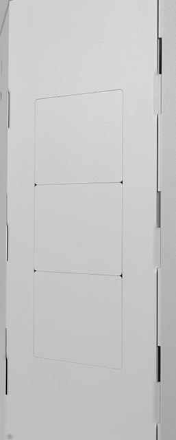 Stalflex CRC19-6U-330GG 19" 6U 330mm mély lapraszerelt szürke üveg ajtós fali rack sarokszekrény