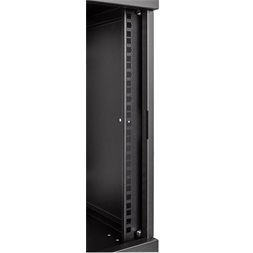 Stalflex RC10-9U-300MB 10" 9U 300 mm mély lapraszerelt fekete fém ajtós fali rack szekrény