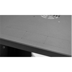 Stalflex RC19-12U-450GB 19" 12U 450 mm mély lapraszerelt fekete üveg ajtós fali rack szekrény (Újszerű)