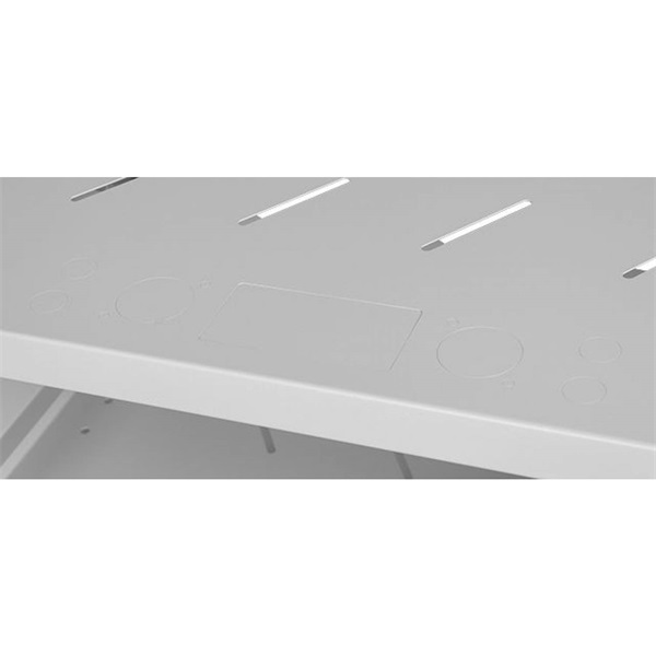Stalflex RC19-4U-350GG 19" 4U 350 mm mély lapraszerelt szürke üveg ajtós fali rack szekrény
